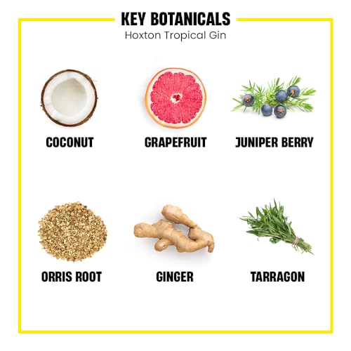 Hoxton Tropical Gin | 70cl | 40% ABV | Coconut, Grapefruit & Juniper Premium Flavoured Gin | Filtered Through Coconut Shells