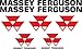 myrockshirt Massey Ferguson 2-Farbig Logo Schriftzug Sponsor Set ca. 30 x 20cm Aufkleber,Sticker,Decal,Autoaufkleber,UV&Waschanlagenfest,Profi-Qualität,Wandtattoo