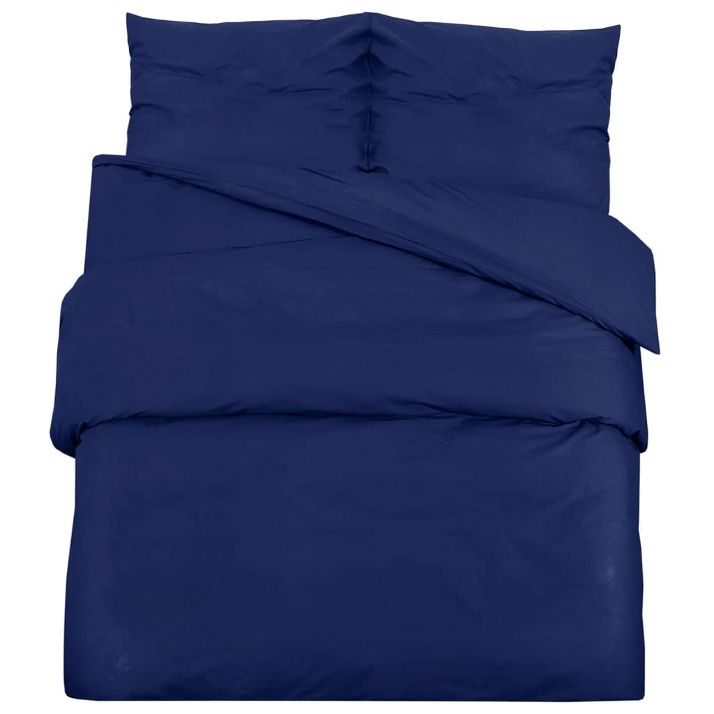 Set Copripiumino Blu Marino 220x240 cm in Cotone, Casa e Giardino,Biancheria,Lenzuola e Coperte,Copripiumini, 1.18kg-136147