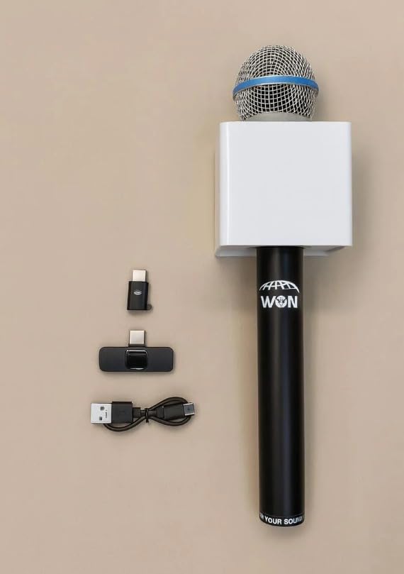 WON WN-T40 Professional Device-Less Wireless Microphone | 99% Noise Cancellation | Android & iOS Compatible | Long Battery Backup-picture-26