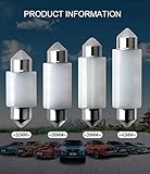 WHALES 5 pcs ceramic festoon led bulbs c5w c10w 31-36-39-41mm dome lights map lamp for car auto...