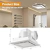 JOEAONZ Bathroom Exhaust Fan With Light 110 CFM Quiet With Color Change