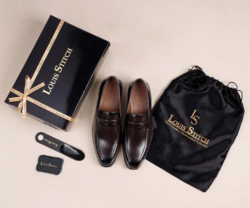Image of LOUIS STITCH Formal Shoe for Men Shoes |Breathable Lining, Moccasins Style | Comfortable for Business, Casual, Parties (SX MC)