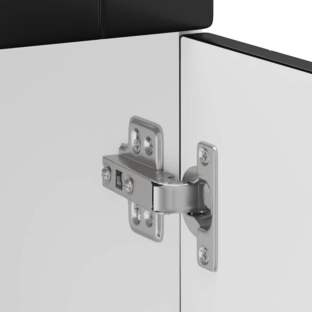 vidaXL Küchenunterschrank Kalmar Schwarz Holzwerkstoff, Spülenunterschrank, Schrank Küche, Lagerschrank, Unterschrank für Küche, Küchenzeile