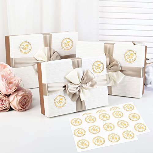 Lucleag 360 Pcs You Did It Graduation Envelope Seals Stickers, Glitter Gold Clear Self Adhesive Graduation Envelope Stickers For Class Of 2023 Graduation Party Gifts Present Decorations #TOP5