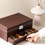 Oyydecor-Watch-Box-12-Slots-Watch-Organizer-Jewelry-Display-Case-Organizer-with-Jewelry-Drawer-for-Storage-and-Display-LockableBrown