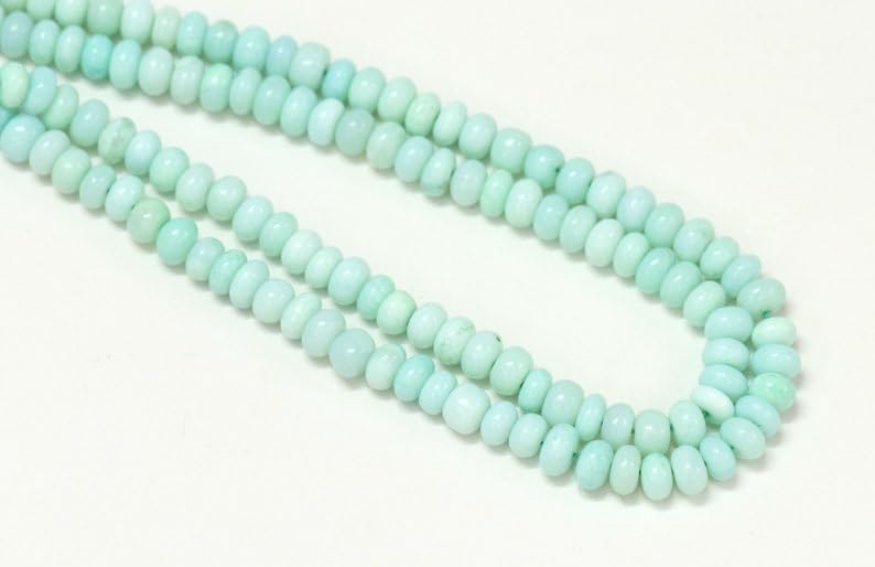 Perles rondes bleu mer naturelles pour cadeaux faits main - 5