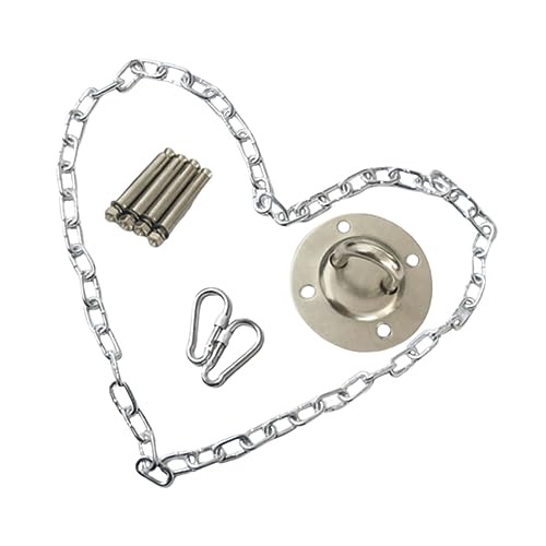 Happyyami Accessoires pour Balançoires Chaise Suspendue pour Intérieur Et Extérieur Chaîne De Balançoire 1,5 m en Métal Robuste pour Hamac Kit De Fixation Sécurisé Et Facile à Installer
