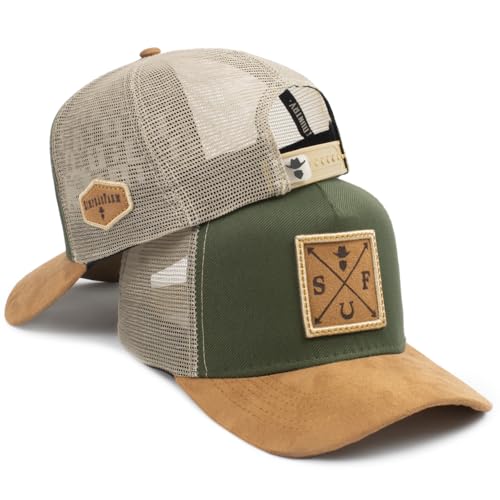 Boné Trucker Agro Country Original Aba Curvada De Camurça