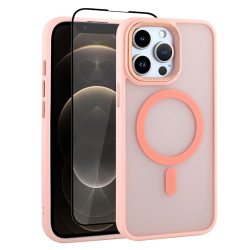 Coque Magsafe iPhone 12 Pro rose anti-jaunissement et protection militaire souple