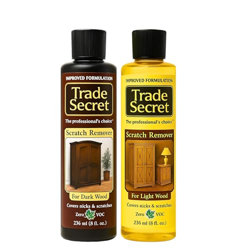 Trade Secret Scratch Concealer for Real Wood Furniture and Floor Cover Nicks and Scratches on Wood Surfaces Hides Minor Defects (Light and Dark)