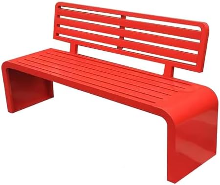 Weatherproof Galvanized Steel Outdoor Bench, 150cm Patio Garden Seat with Comfortable Backrest & Secure Fixing Screw Holes for Durability & Style