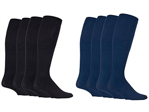 Iomi 2 Pairs Of Mens Graduated Compression Knee High Energizing Socks (7-12 Us, Blue) #TOP2