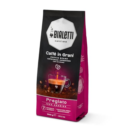 Bialetti Esperto Grani, Caffè in Grani, Gusto Pregiato 100% Arabica,
