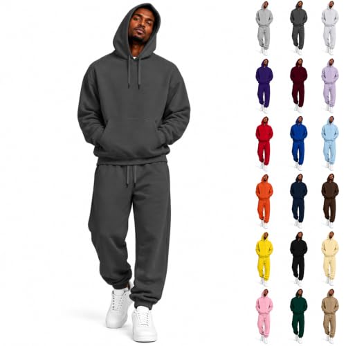 Elneeya Mens Sweatsuit Oversized Jogging Suits Fall Training Two Piece Set - image 1
