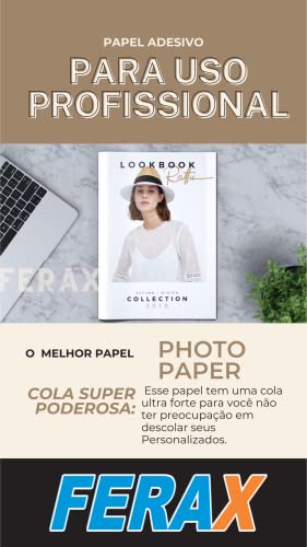 Papel Fotográfico Adesivo Prova D'água 115g A4 Papel foto brilho Glossy jato de tinta Inkjet 115g A