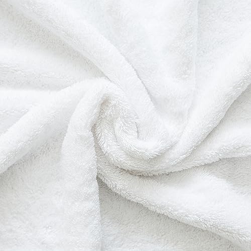 Cotton Paradise 100% Cotton 40x80 Oversized Bath Sheet, Extra Large Turkish Bath Towels for Bathroom, White Bathsheet - Thumbnail 5