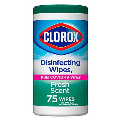 Clorox Disinfecting Wipes, Bleach Free Cleaning Wipes, Fresh Scent, 75 Count (Package May Vary)