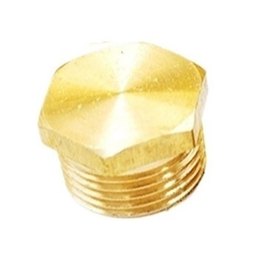 Gaojudaf Men's One Color Threaded Pipe Plug 1Pc Bsp Thread Brass Pipe Hex Head End Cap Plug, 1/2 3/4 1Inch Fitting Coupler Connector Adapter(1Inch)