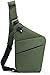 Anti Theft Travel Bag, One Shoulder Large Capacity Cross-body Bag Chest Fashion Lightweight Sling Bags for Travel Sports (Left Shoulder, Green)