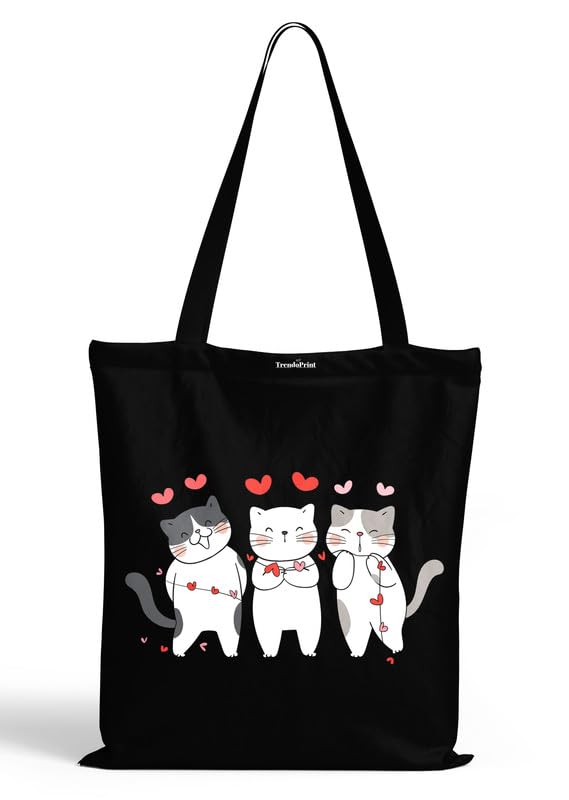 Image of TrendoPrint Reusable Shopping Bag Canvas Tote Bag for Grocery, College, Office & Shoulder Handbag Travel Bag for Men and Women (14x16 inches)