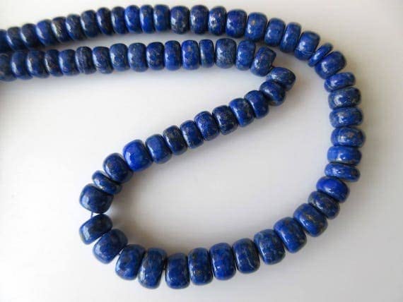 Perles Lapis-Lazuli Naturelles Authentiques Rondelles 8-10mm pour Éviter les Fausses Pierres