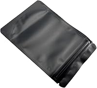 Vista 7 de FERENLI 100 bolsas resellables de Mylar de pie, bolsa de aluminio mate con cierre de papel de aluminio mate, embalaje de almacenamiento