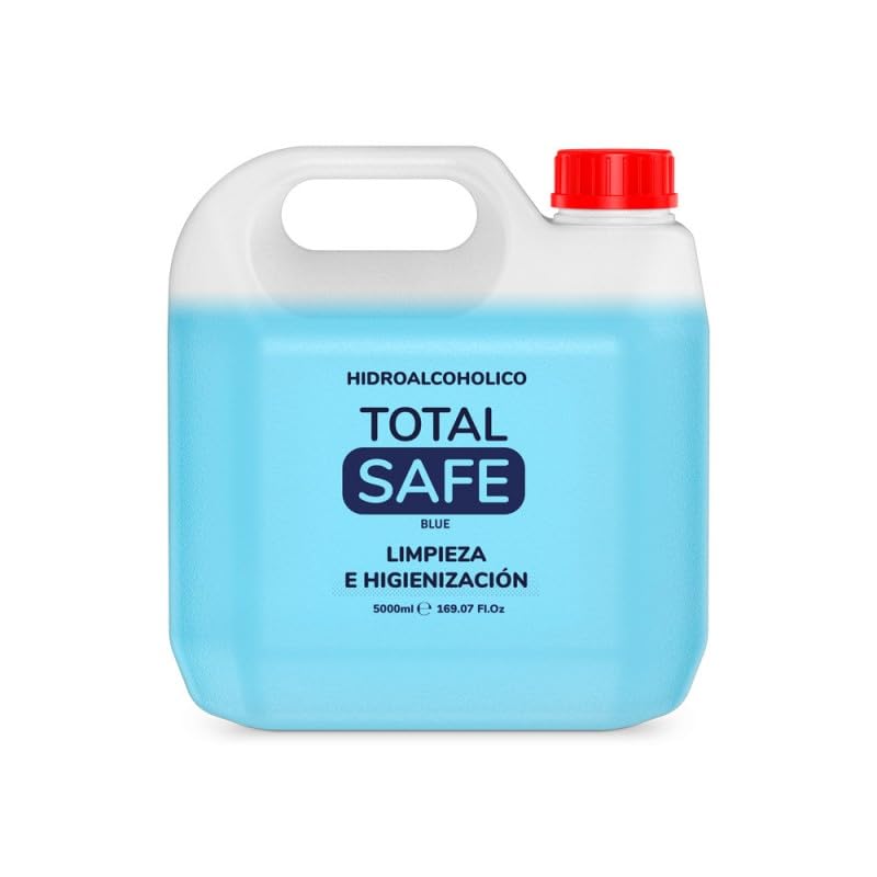 Total Safe – Solucion Hidroalcohólica Garrafa 5L con 70% de Alcohol sin aclarado | Higienizante de Manos 5000ml