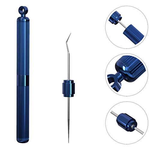 EXCEART 1 conjunto de palitos de dente longos profissionais de aço inoxidável, bolso reutilizável, f