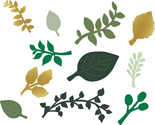 Teacher Created Resources Green and Gold Leaves Paper Accents for Flower Wall Backdrops Party Photo Backdrops, Classrooms Walls, Showers and Birthday Celebrations (TCR8557)