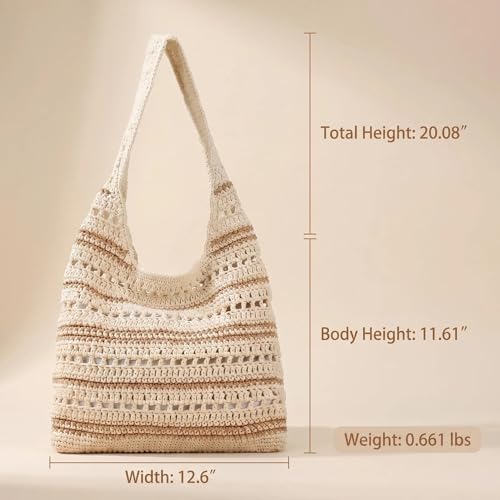 Bolso de playa tejido artesanal tote borde bohemio mujer miniatura 4