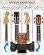 STRICH Gitarrenwandhalterung, Walnussholz, U-förmig mit Schrauben, automatisch verriegelnder Gitarrenhalter für Akustikgitarren, E-Gitarren, Banjos, Bass (3er-Pack)