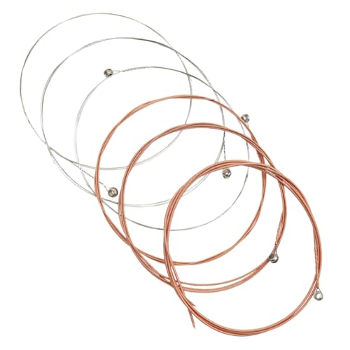 Generic Replacement Guitar Strings for Acoustic Guitar Metal Folk Strings Set 6 Pieces Easy Installation Improve Sound
