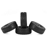  HUIOP 4 Pezzi 100mm 1.9 Pollici cerchione in Gomma Pneumatico Ruota di Ricambio per TRAX4 HSP Redcat Axial SCX10 D90 HPI Rock Crawler,D90 Tires
