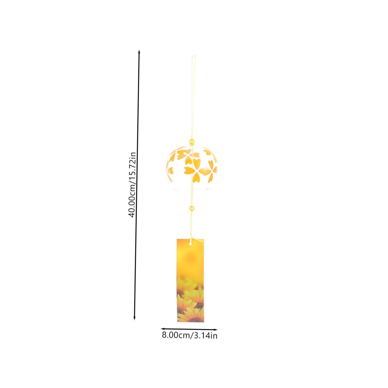 VICASKY Campane Eoliche in Vetro Giapponesi a Forma di Fiore 4 Pezzi per Arredamento Casa e Spazi Sacri