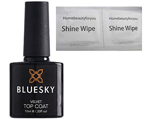 Bluesky UV/Gel Nail Polish, Velvet Top Coat, 10 ml