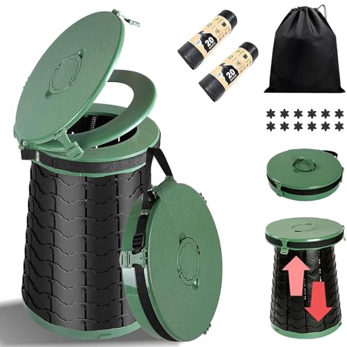XIUWOUG Campingtoilette Faltbar | Trockentoilette Maximalbelastung 300 Kg |...