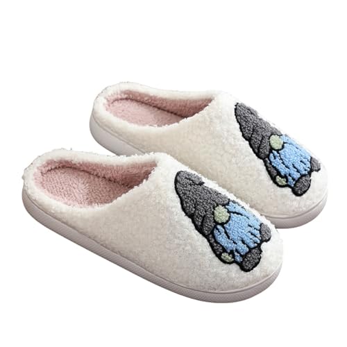 Image of Slippers for Women Men Fuzzy Memory Foam Slipper Fluffy Winter Soft Warm Slip On House Shoes