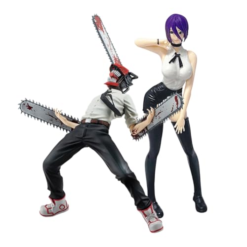 HBGIAY 2pcs Reze Figure Standing Pose Anime Girl Statue Makima Action Figures Reze Figurine 18cm Desktop Collectible Gift for Fans