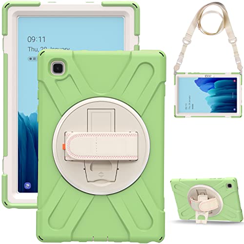 Etui iPad Pro 12.9 2021 rotatif vert matcha avec support dragonne