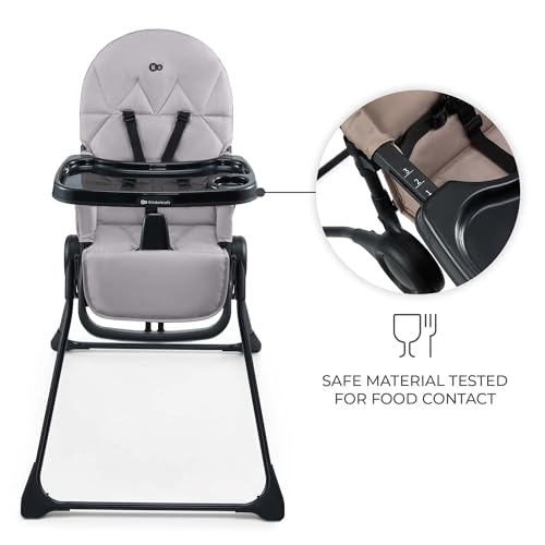 Image of Kinderkraft BINCI Folding High Chair, Gray