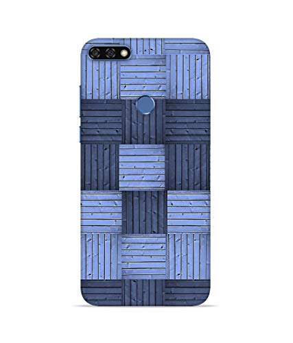Image of Silence Printed Square Pettern Gray Background Designer Back Case Cover for Huawei Honor 7X