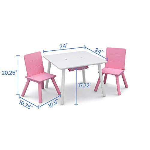 image for Delta Children Kids Table and Chair Set with Storage (2 Chairs Include