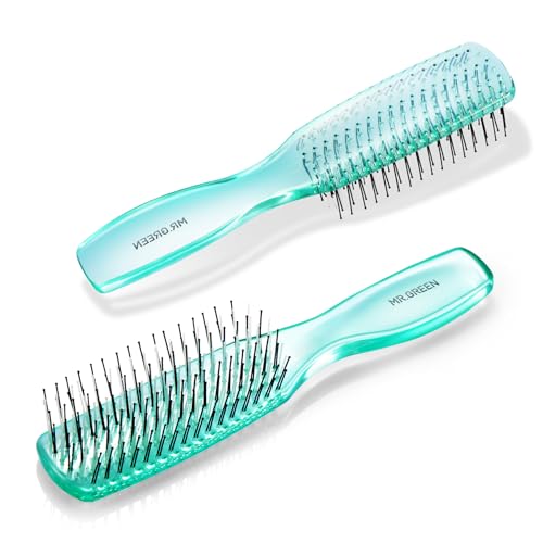 Outil de démêlage des dents fines MR.GREEN brosse cheveux cristal long sec mouillé