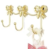 Photo Gallery kingsow gancio da parete con fiocco per ragazze: ganci a tre fiocchi dorati, ganci in ghisa per asciugamani, cappotti, ganci da parete per cameretta dei bambini, decorazione per bagno, regali (34,5 x Photo Gallery kingsow gancio da parete con fiocco per ragazze: ganci a tre fiocchi dorati, ganci in ghisa per asciugamani, cappotti, ganci da parete per cameretta dei bambini, decorazione per bagno, regali (34,5 x