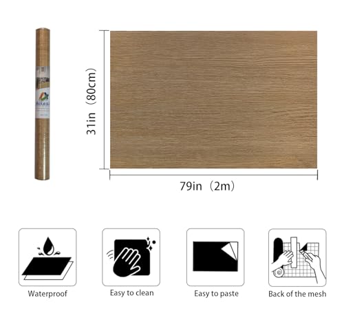 Papier peint en bois marron clair pour masquer les défauts du mur