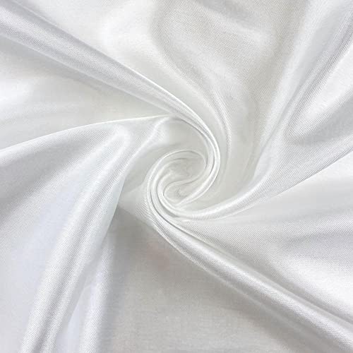 Tissu Dupioni 100 % pure soie Blanc - 40 mommes - Largeur 218,4 cm - Réf DUP346