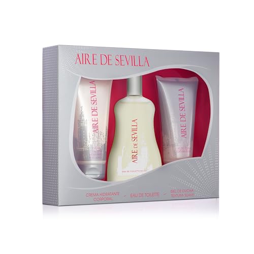 Aire de Sevilla para Mujer - Set Eau de Toilette, Crema Perfumada y Gel Exfoliante