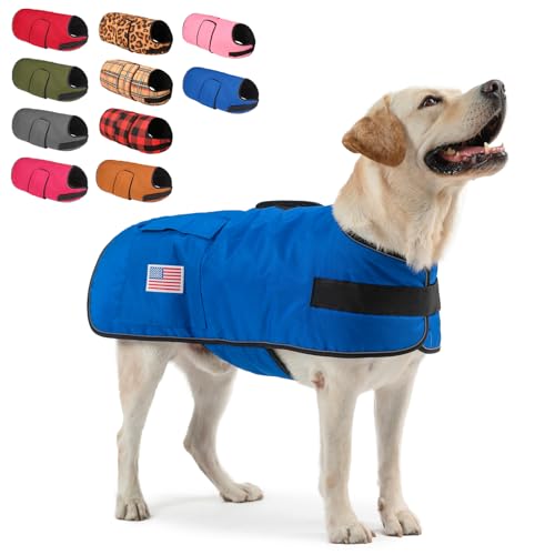 Image of BEAUTYZOO Dog Winter Coat for X-Large Dogs, Waterproof Canvas Jackets
