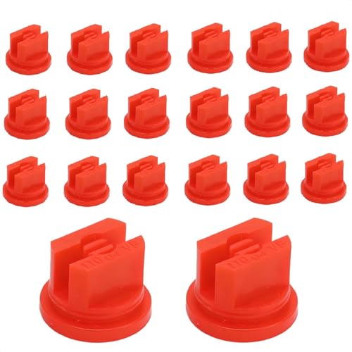 Tissting 20-Pack 0.4mm/0.016in 110° Flat Fan Spray Nozzle Tips - Plastic Sprayer Replacement Tips for Garden, Agricultural Tank Spraying Equipment with Uniform Distribution and Wide Coverage